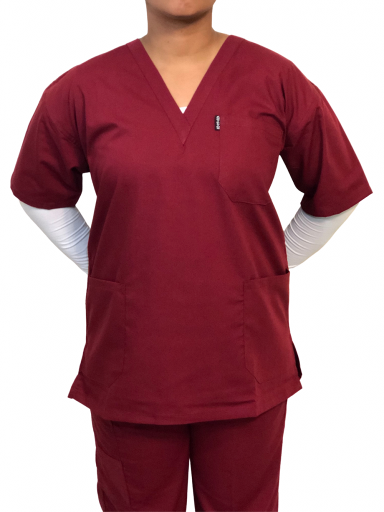 Maroon Scrubs – Medical Scrub Set (Top & Pant) – Angielyns Collections ...